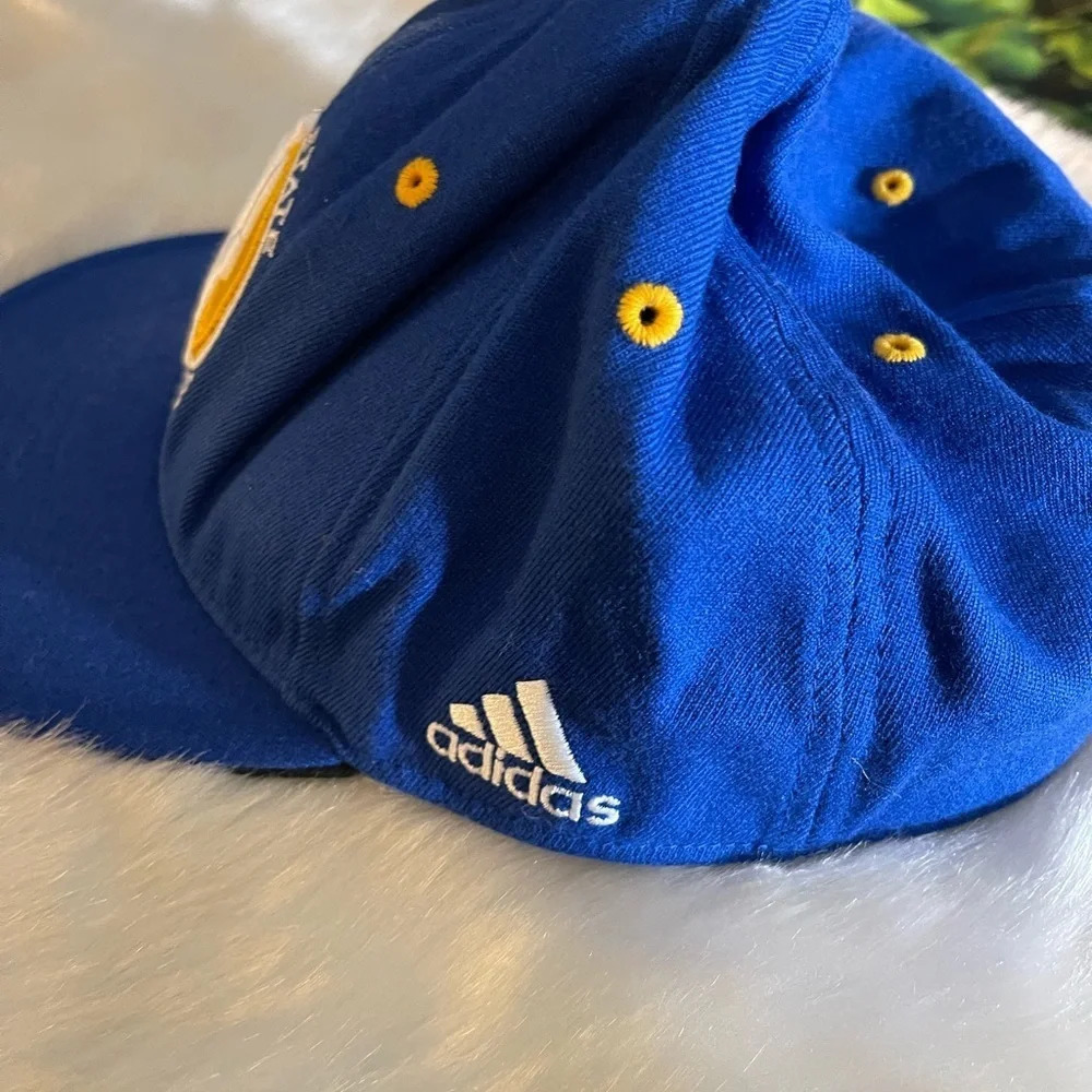 RARE NBA Logo x Golden State Warriors Flexfit Baseball Hat by Adidas, Size L/XL - Picture 7 of 9